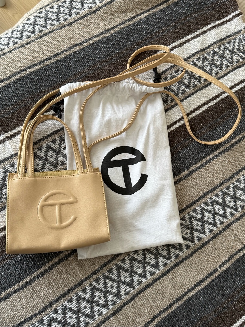 Telfar Small Shopping Bag in Cream